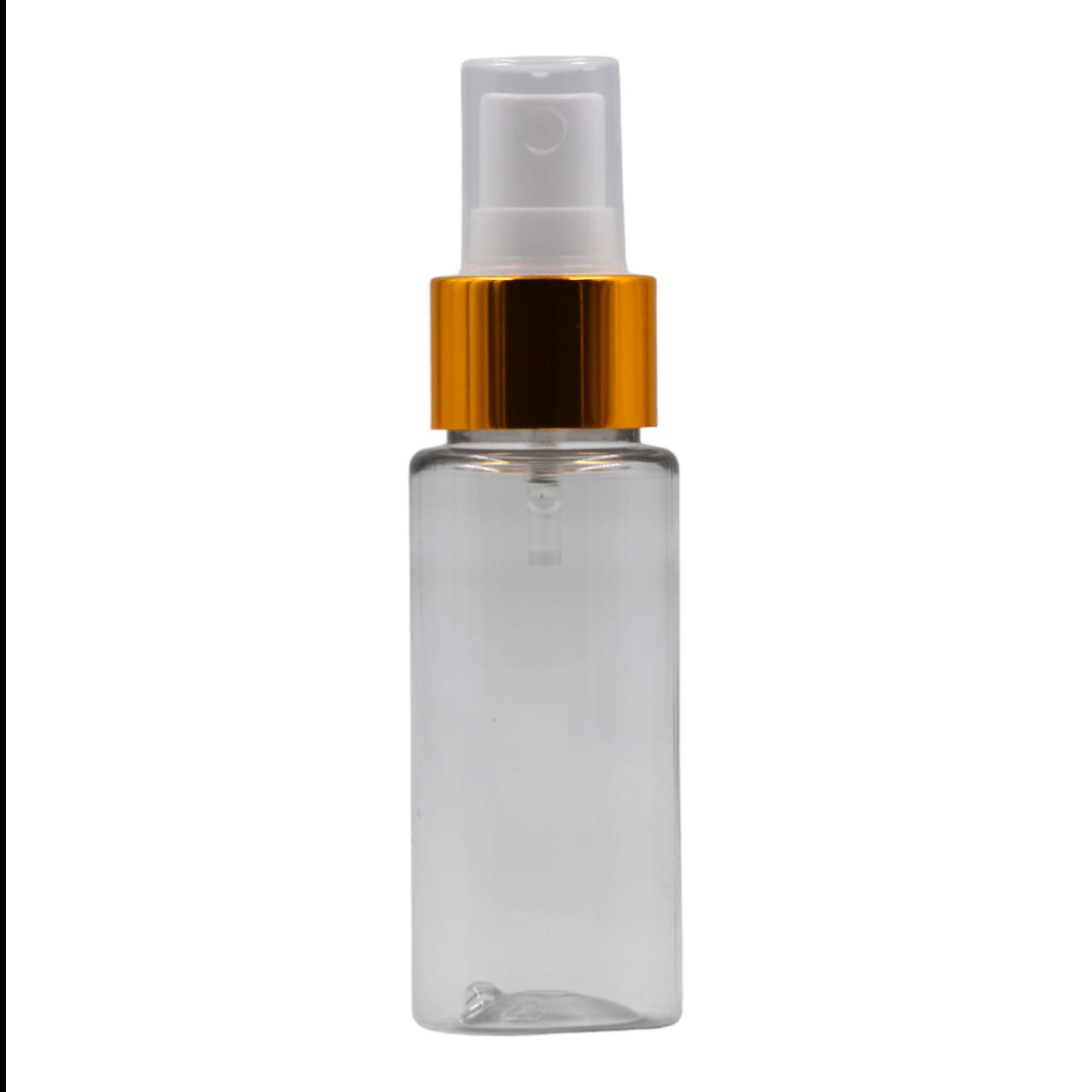 50ml Clear Packaging Bottle/White & Gold Mist Spray