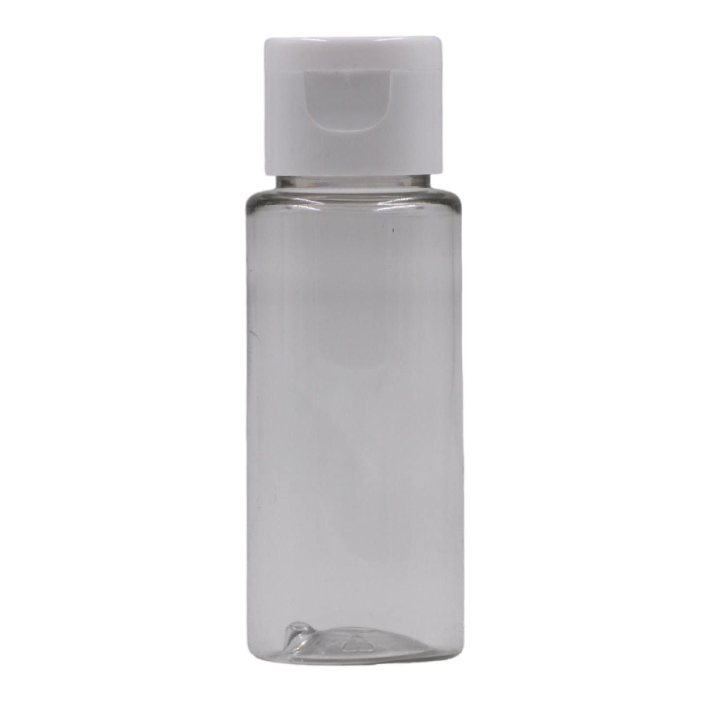 50ml PET tall clear bottle (24mm neck)-White Flip cap