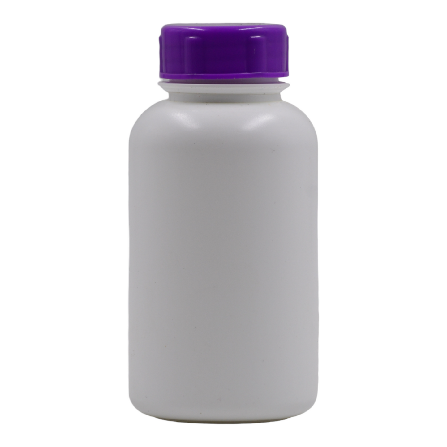 250ml HDPE white capsule packaging jar(38mm)-Purple lavender lid