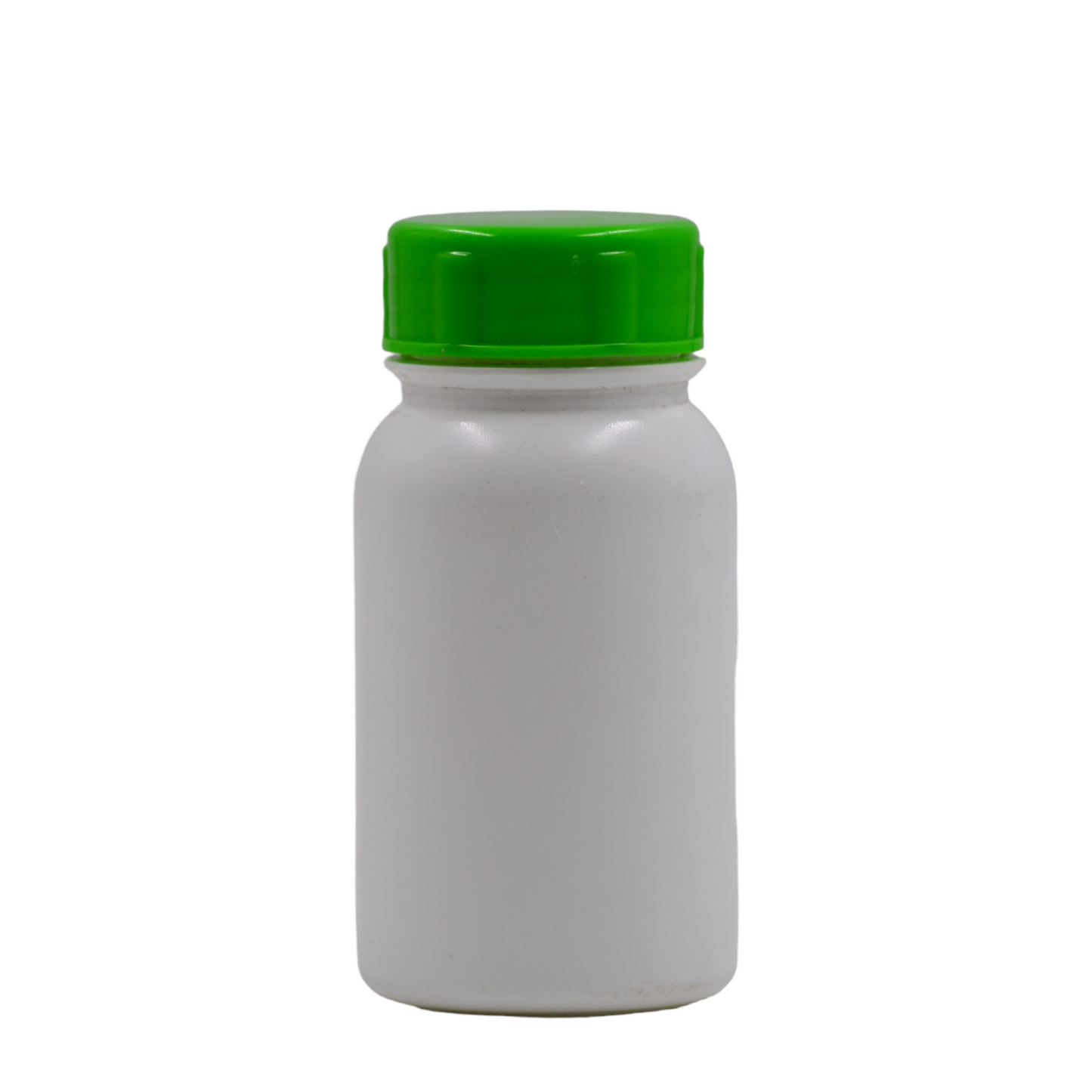 125ml HDPE white capsule packaging jar(38mm)-Apple green lid