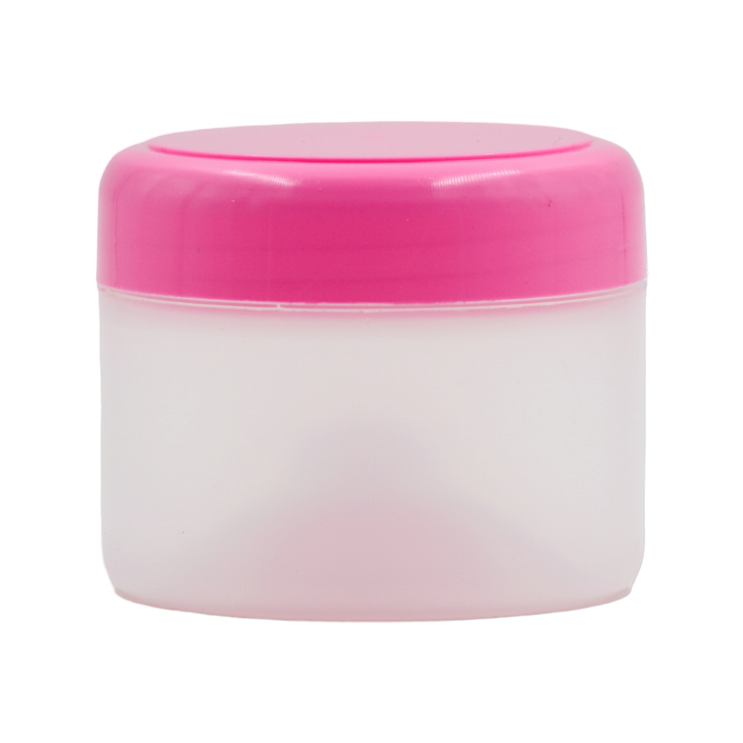250ml HDPE Natural euro cosmestic jar(85mm neck)-pink dome lid