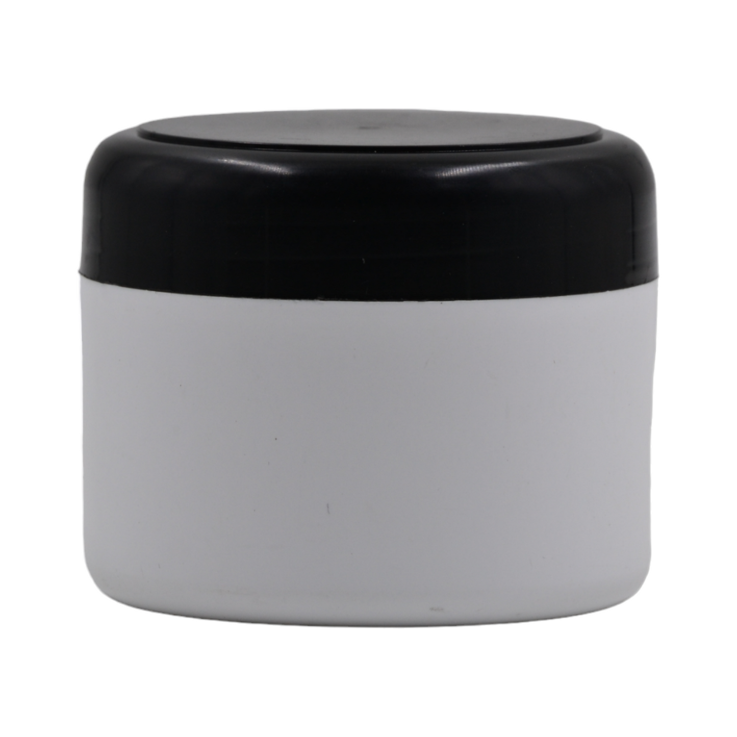 250ml HDPE White euro cosmestic jar(85mm neck)-Black dome lid