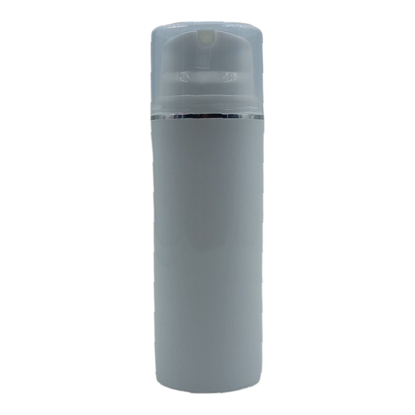 100ml White silver ring Airless lotion packaging pump bottle/white pump