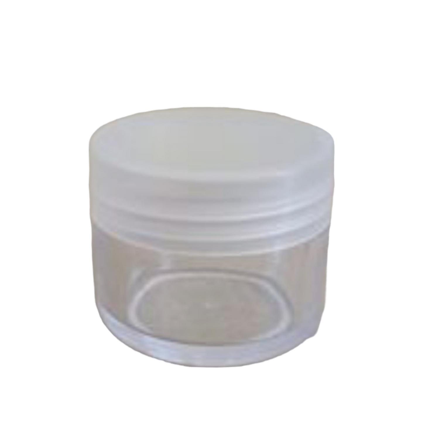 10ml Premium Semi Glass lip balm styrene packaging jar/Natural Lid
