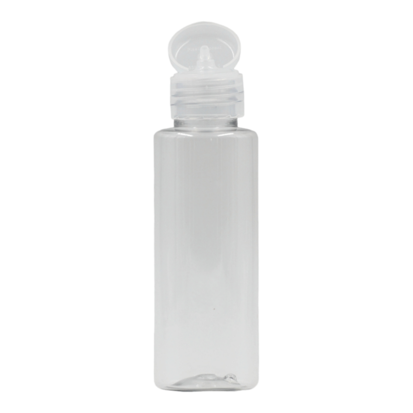 100ml PET tall clear bottle (24mm neck)-Natural Flip cap