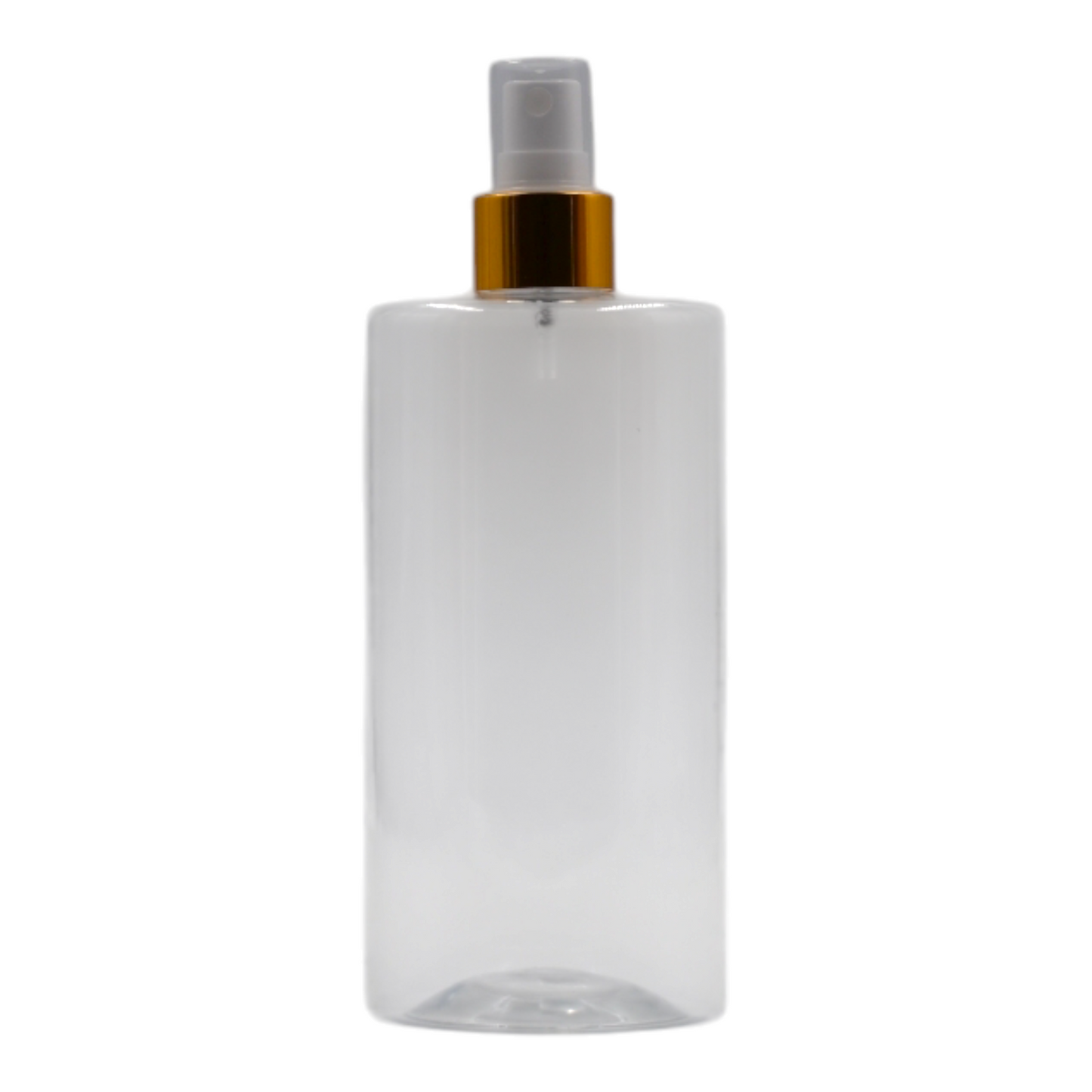 500ml Clear Sharp Shoulder Packaging Bottle/White & Gold Mist Spray