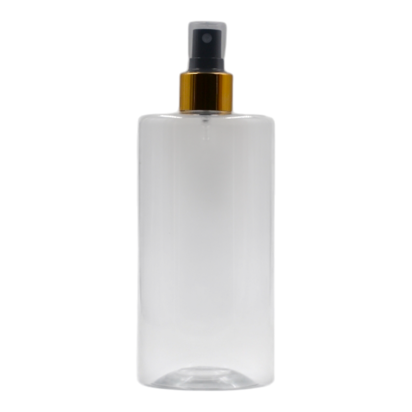 500ml Clear Sharp Shoulder Packaging Bottle/Black & Gold Mist Spray