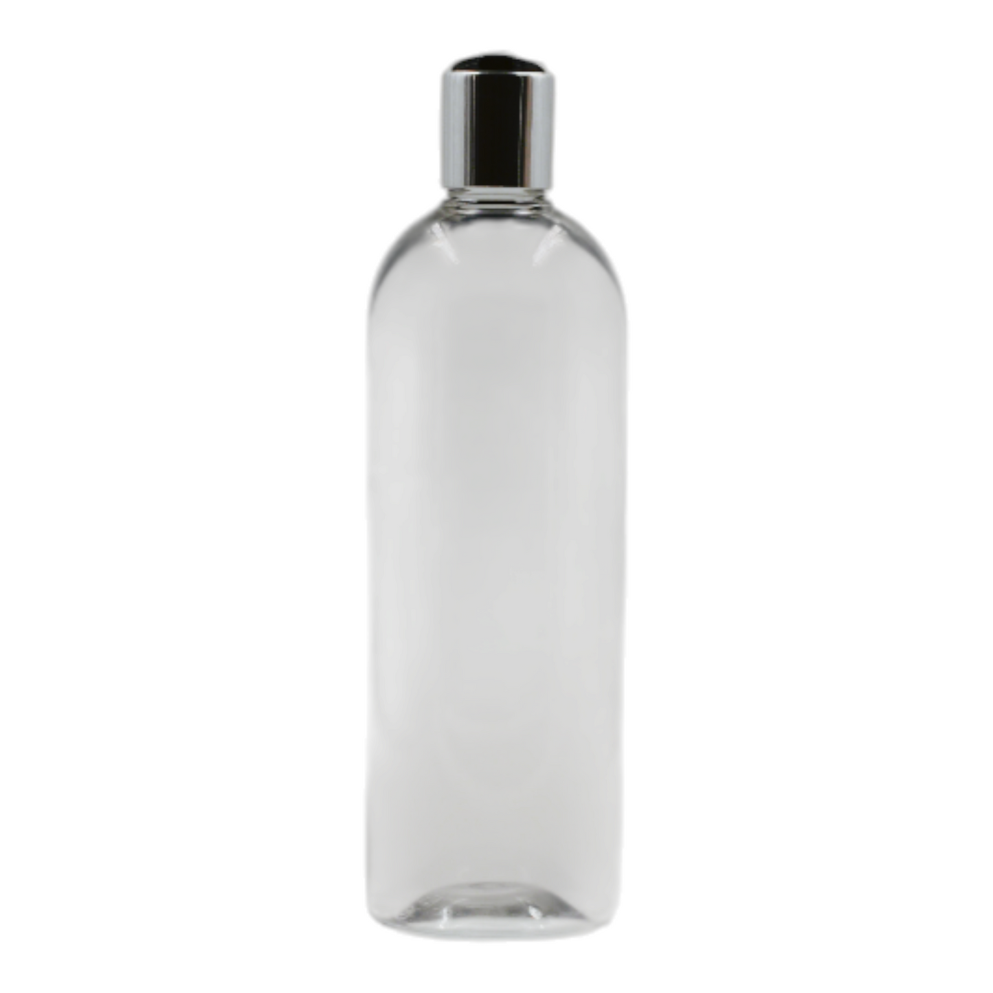 500ml Clear Tall Packaging Bottle/Black & Chrome Disc Top