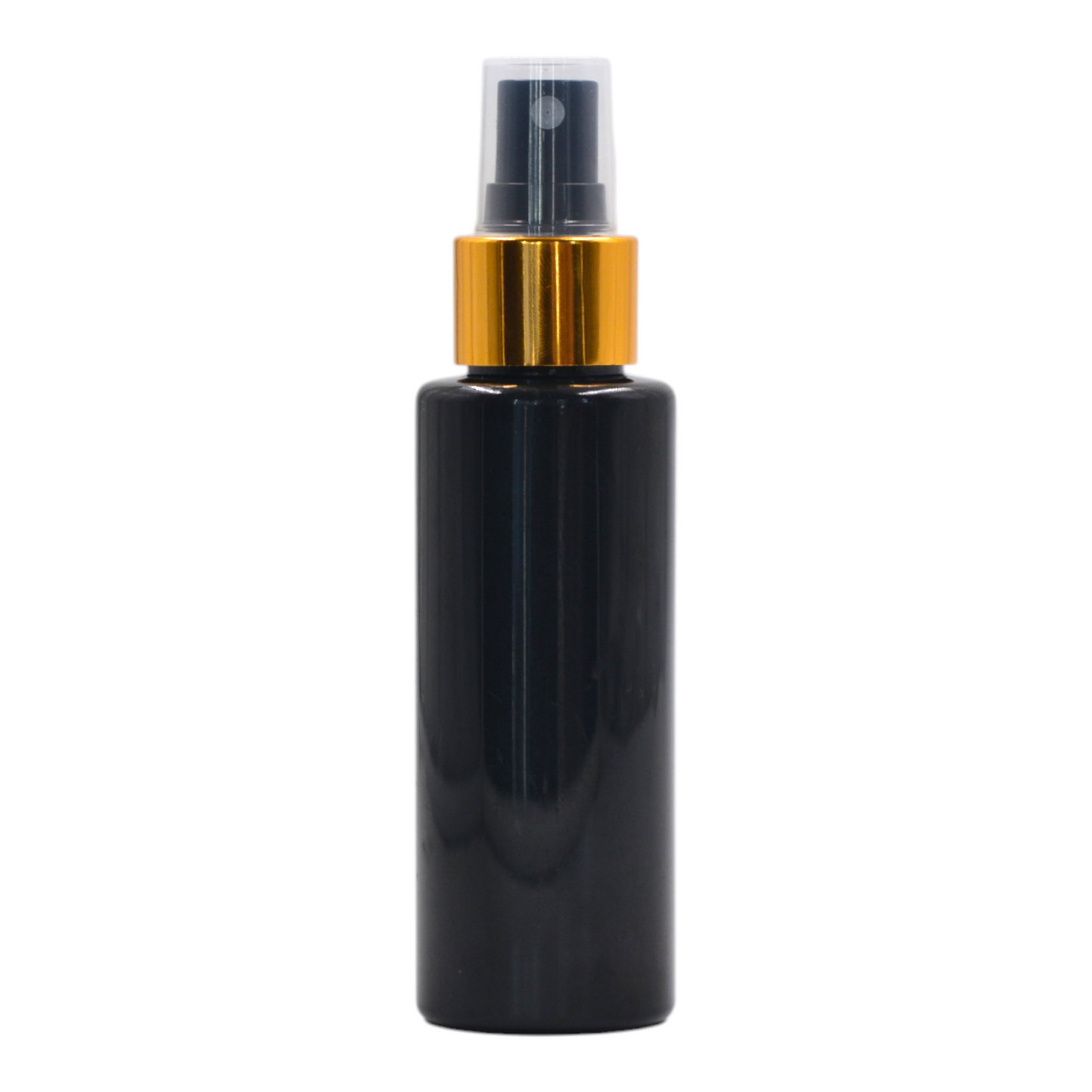 100ml Sheen Black Plastic Packaging Bottle/Black & Gold Mist Spray
