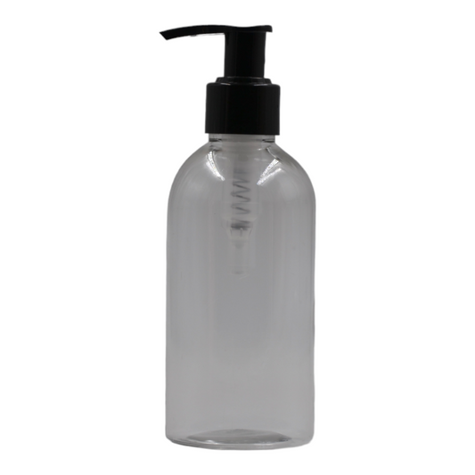 200ml Clear Packaging Bottle/Black Lotion Pump