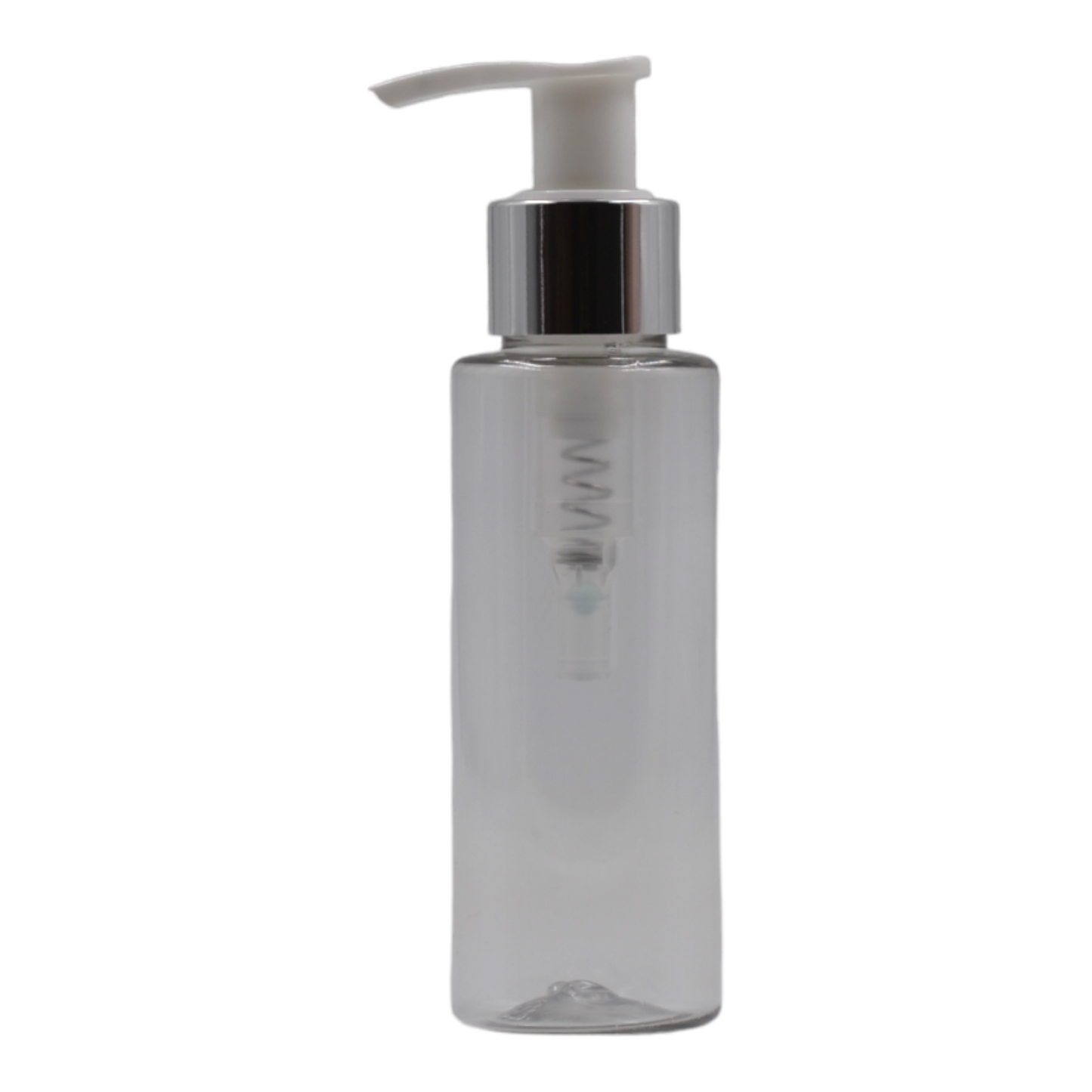 100ml Clear Packaging Bottle/White & Chrome Lotion Pump