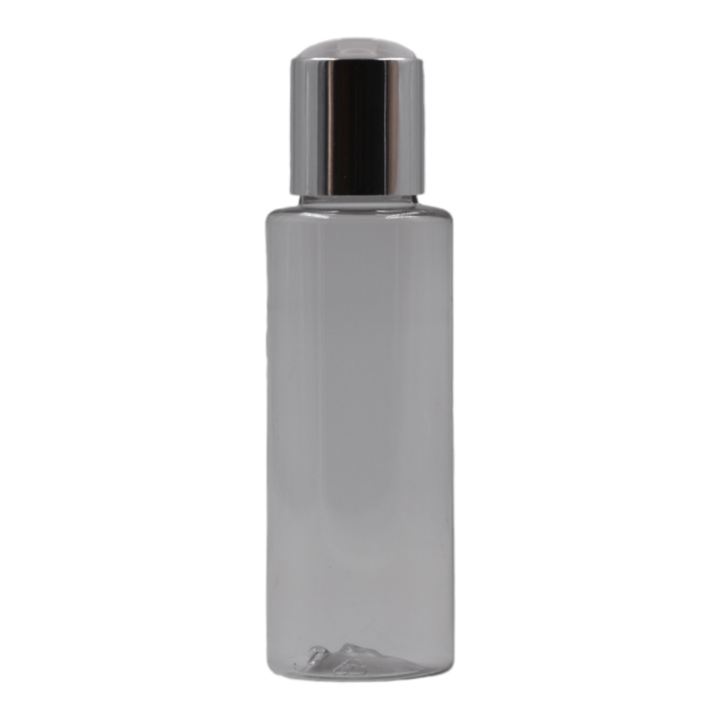 100ml Clear Packaging Bottle/White & Chrome Disc Top