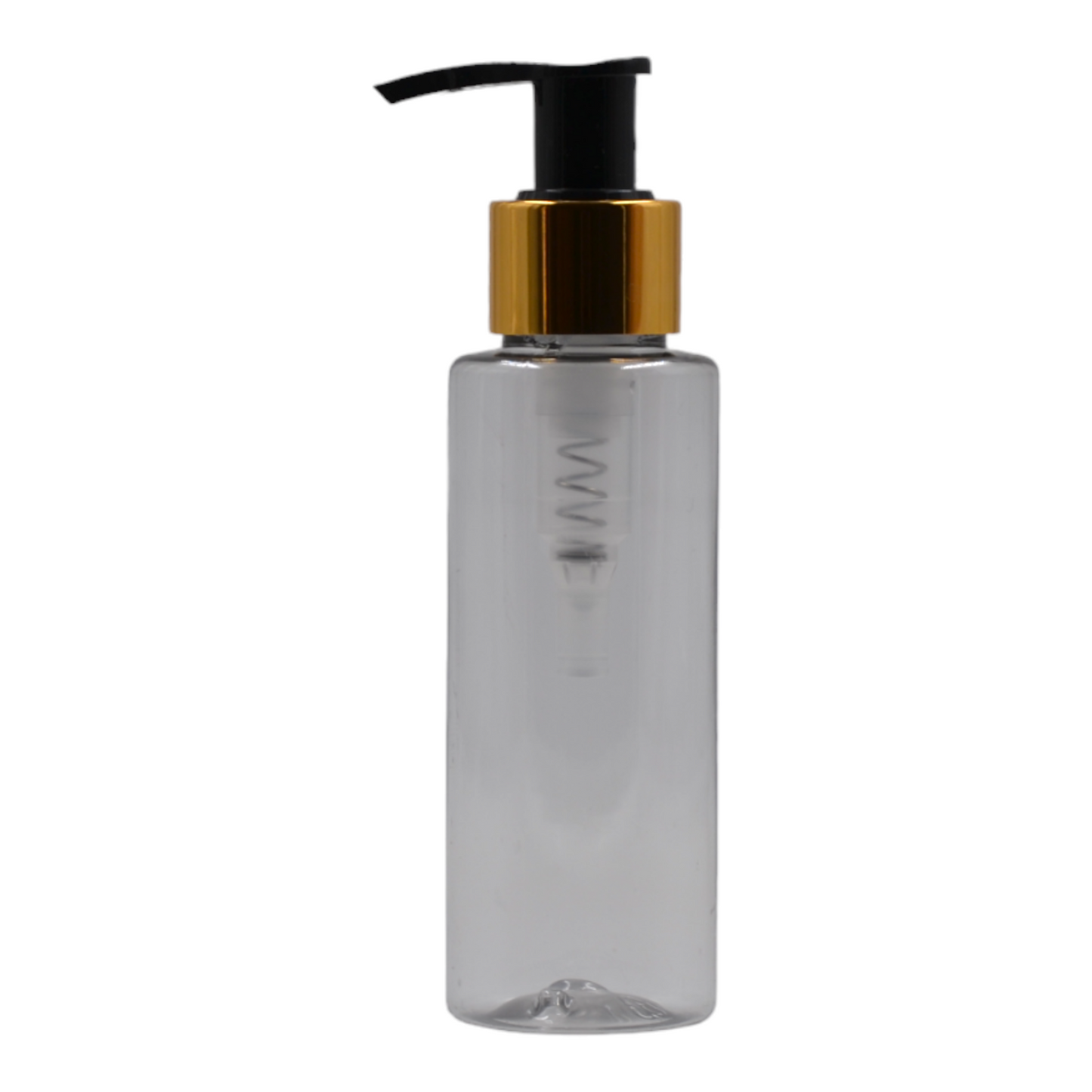 100ml Clear Packaging Bottle/Black & Gold Lotion Pump