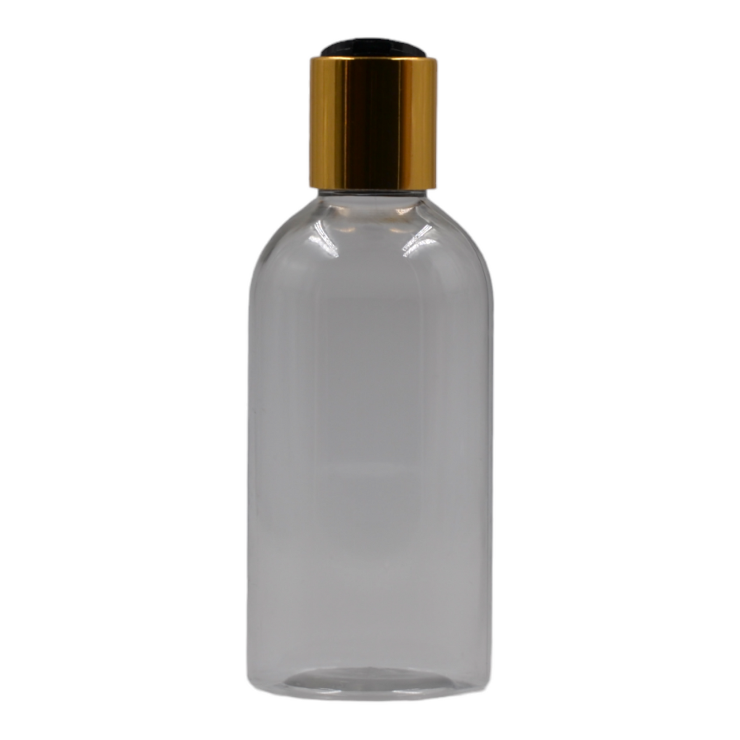 200ml Clear Packaging Bottle/Black & Gold Disc Top