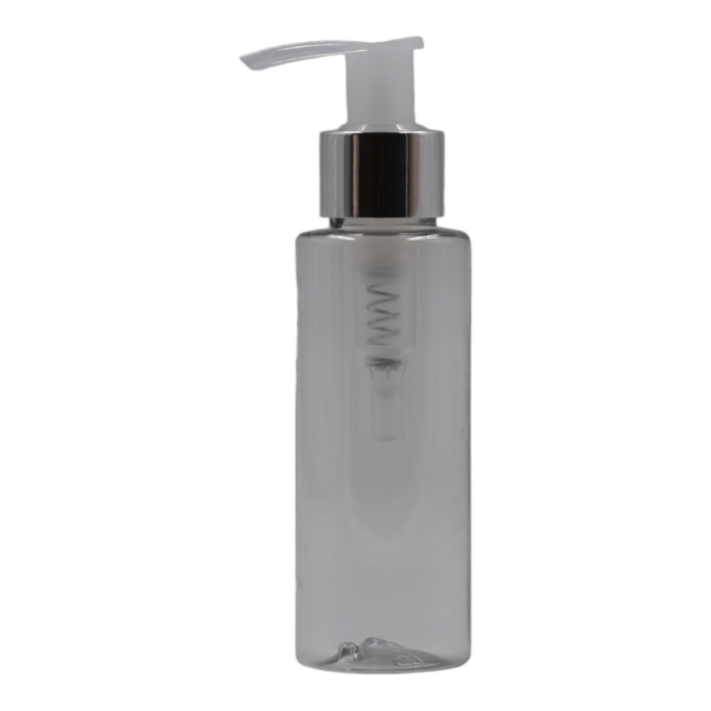 100ml Clear Packaging Bottle/Natural & Chrome Lotion Pump