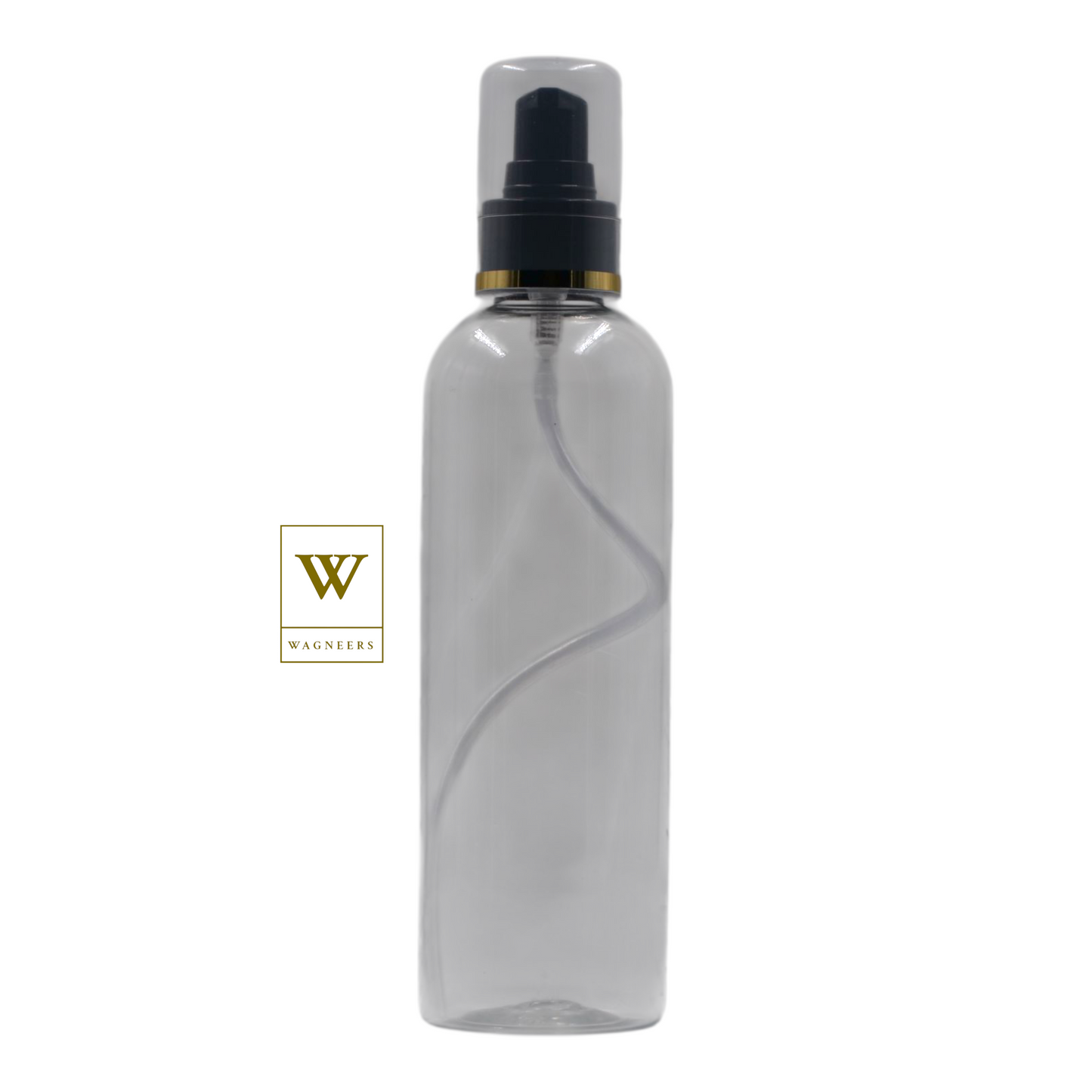 Clear Plastic Packaging Bottle/Black Serum Pump [100pc]