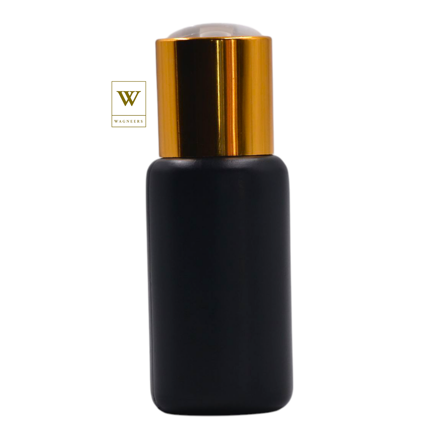Black Packaging Bottle/White & Gold Disc Top[100pc]