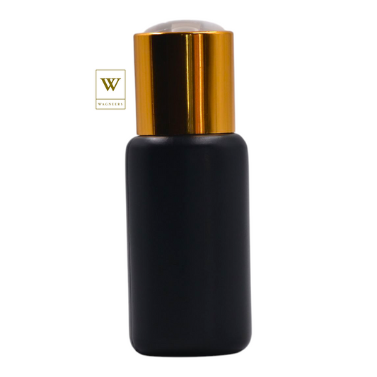 Black Packaging Bottle/White & Gold Disc Top[100pc]