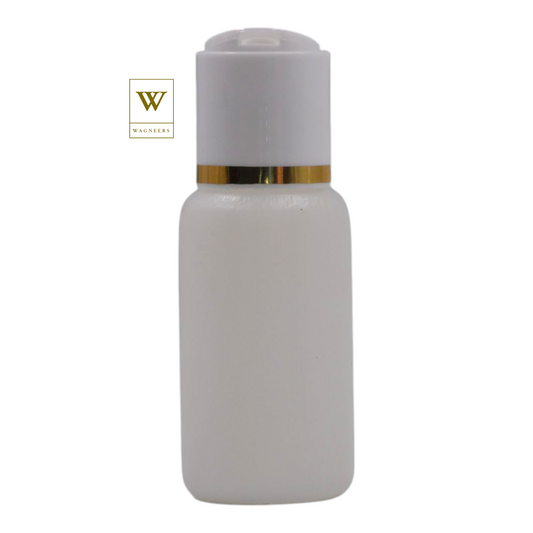 Natural Packaging Bottle/White & Gold Ring Disc Top[100pc]