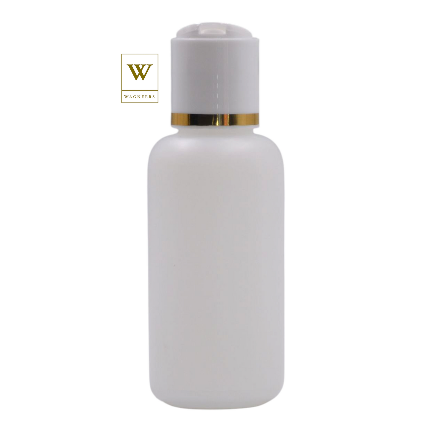 Natural Packaging Bottle/White & Gold Ring Disc Top[100pc]