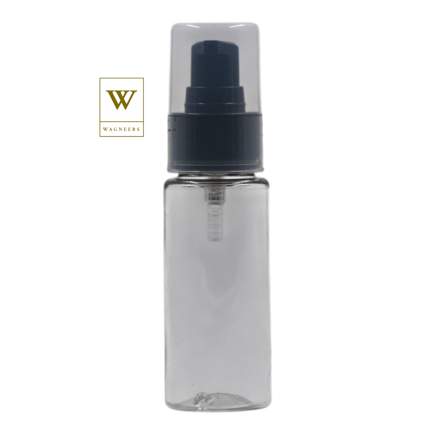 Clear Plastic Packaging Bottle/Black Serum Pump [100pc]