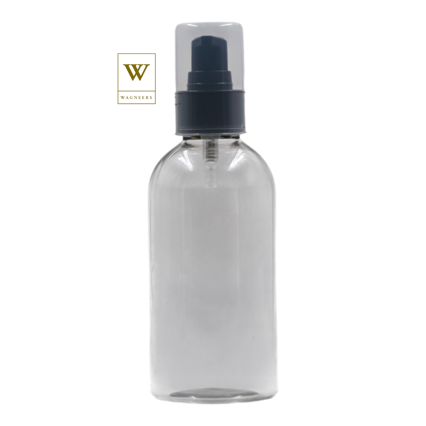 Clear Plastic Packaging Bottle/Black Serum Pump [100pc]