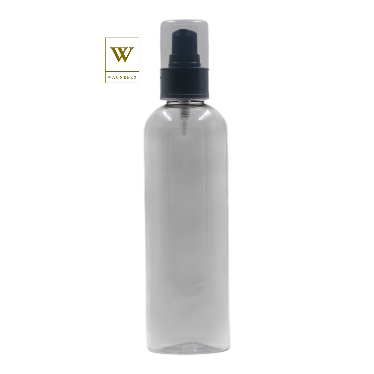 Clear Plastic Packaging Bottle/Black Serum Pump [100pc]