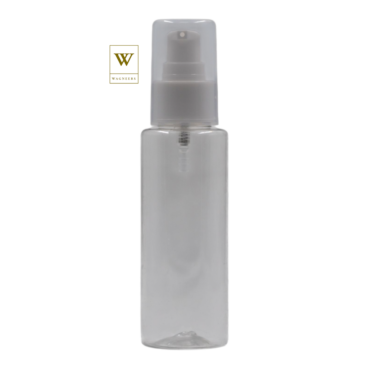 Clear Plastic Packaging Bottle/White Serum Pump [100pc]
