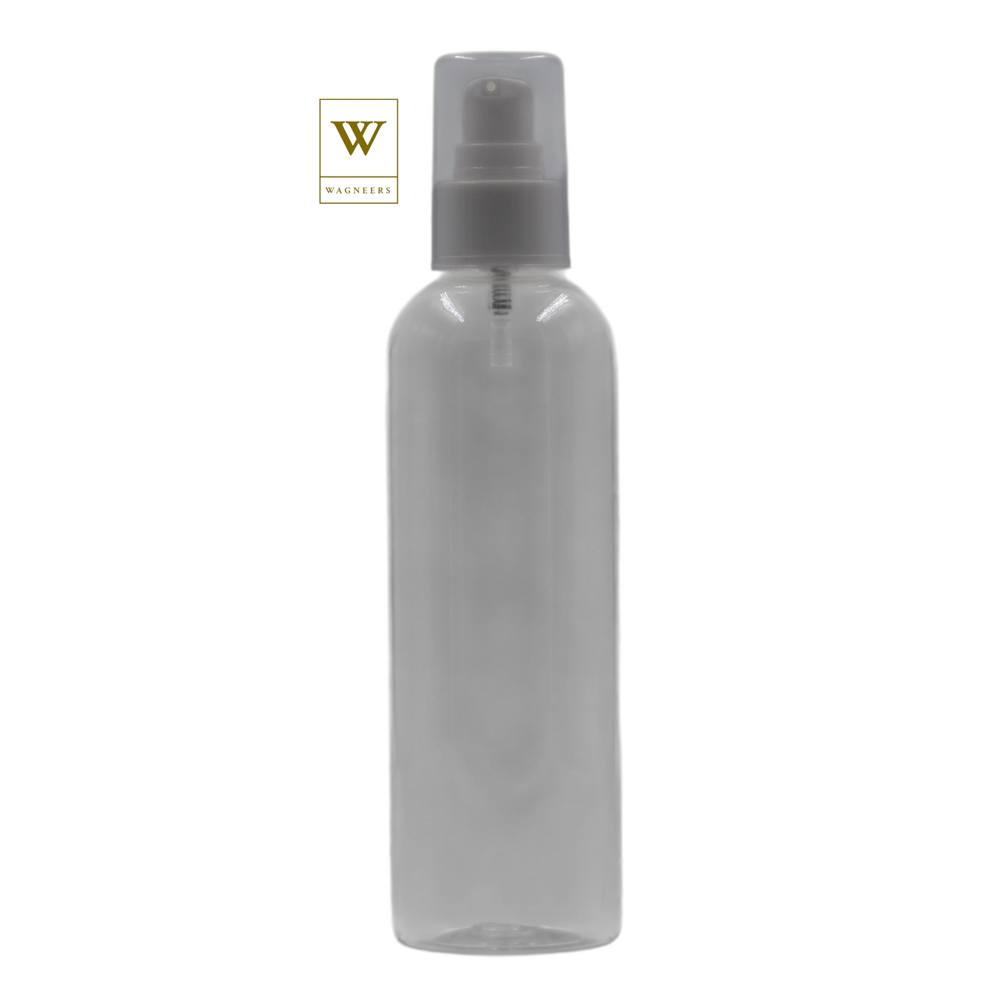 Clear Plastic Packaging Bottle/White Serum Pump [100pc]