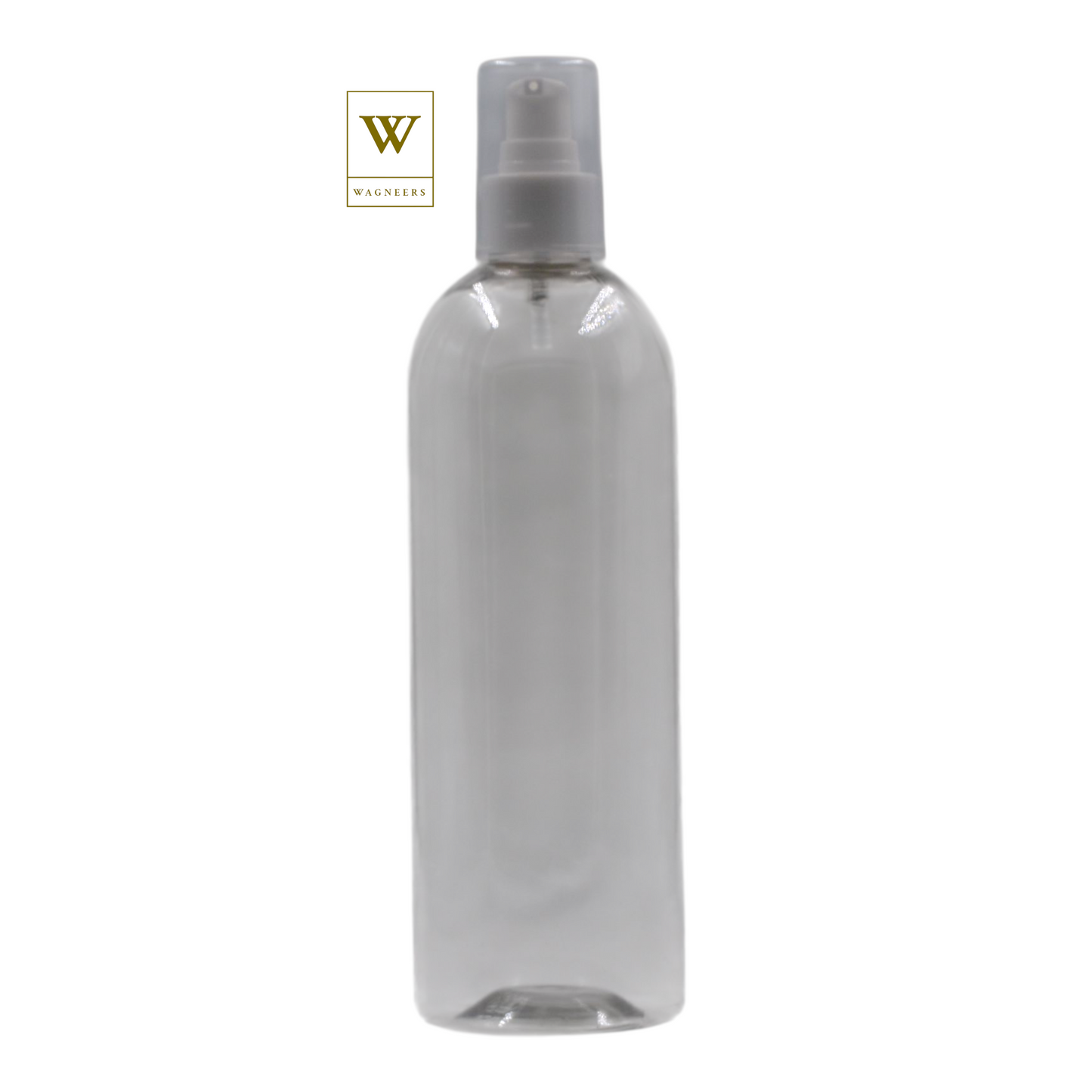 Clear Plastic Packaging Bottle/White Serum Pump [100pc]