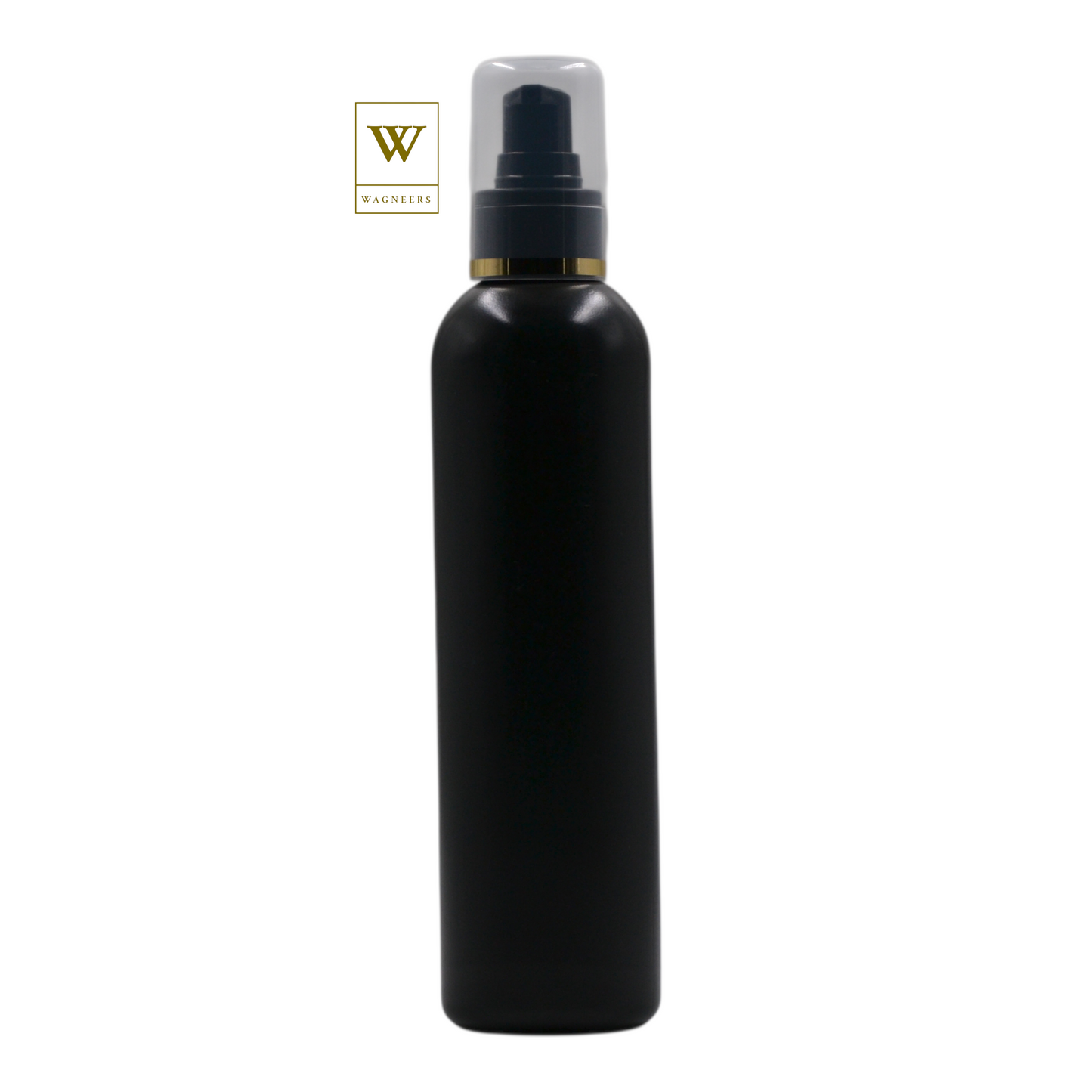 Black Plastic Packaging Bottle/Black Serum Pump(Gold Ring)[100pc]