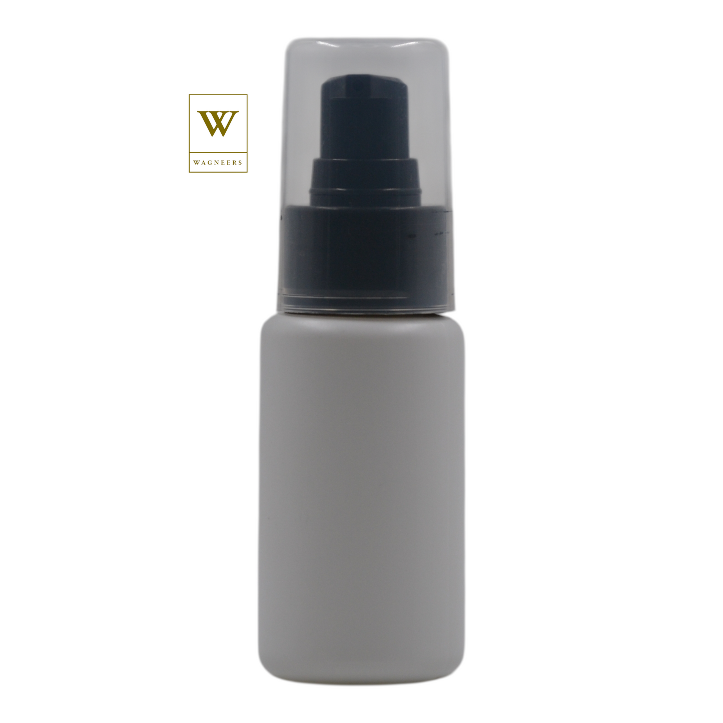 White Plastic Packaging Bottle/Black Serum Pump[100pc]