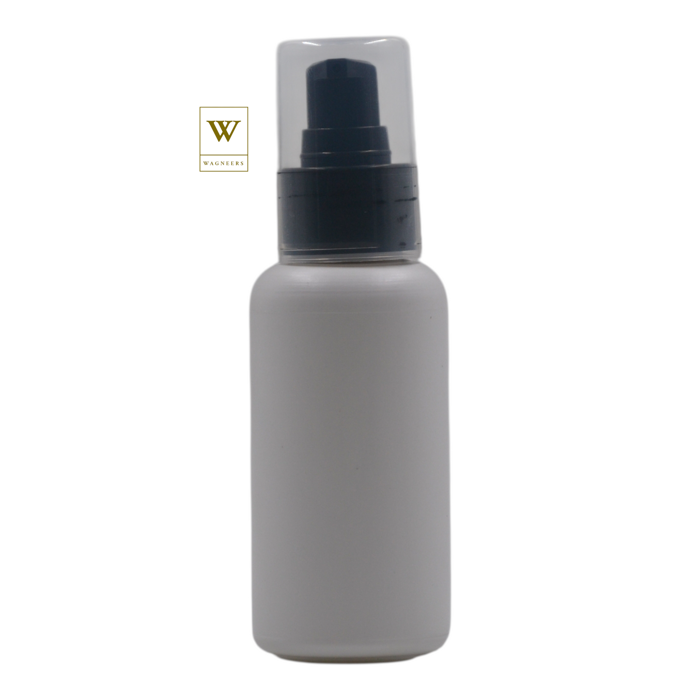 White Plastic Packaging Bottle/Black Serum Pump[100pc]
