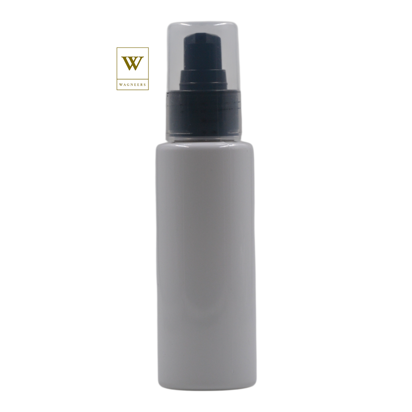 White Plastic Packaging Bottle/Black Serum Pump[100pc]