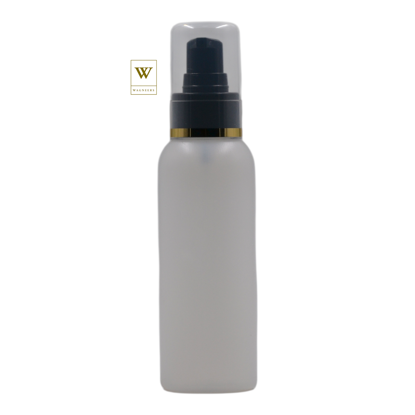 Natural Plastic Packaging Bottle/Black Serum Pump(Gold Ring)[100pc]
