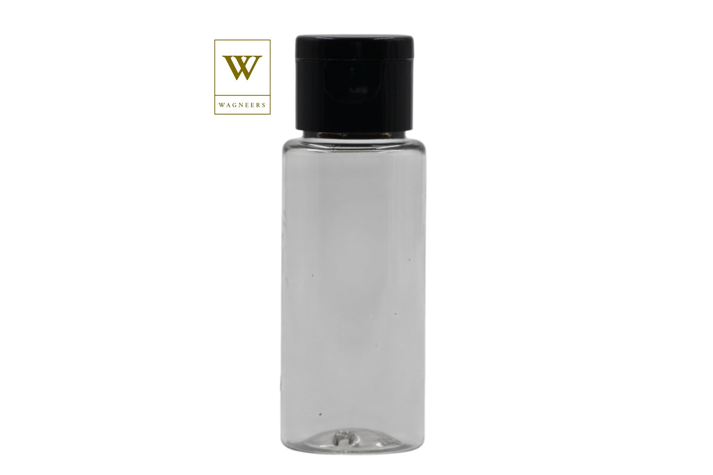 Clear Packaging Bottle/Black Flip Cap[100pc]