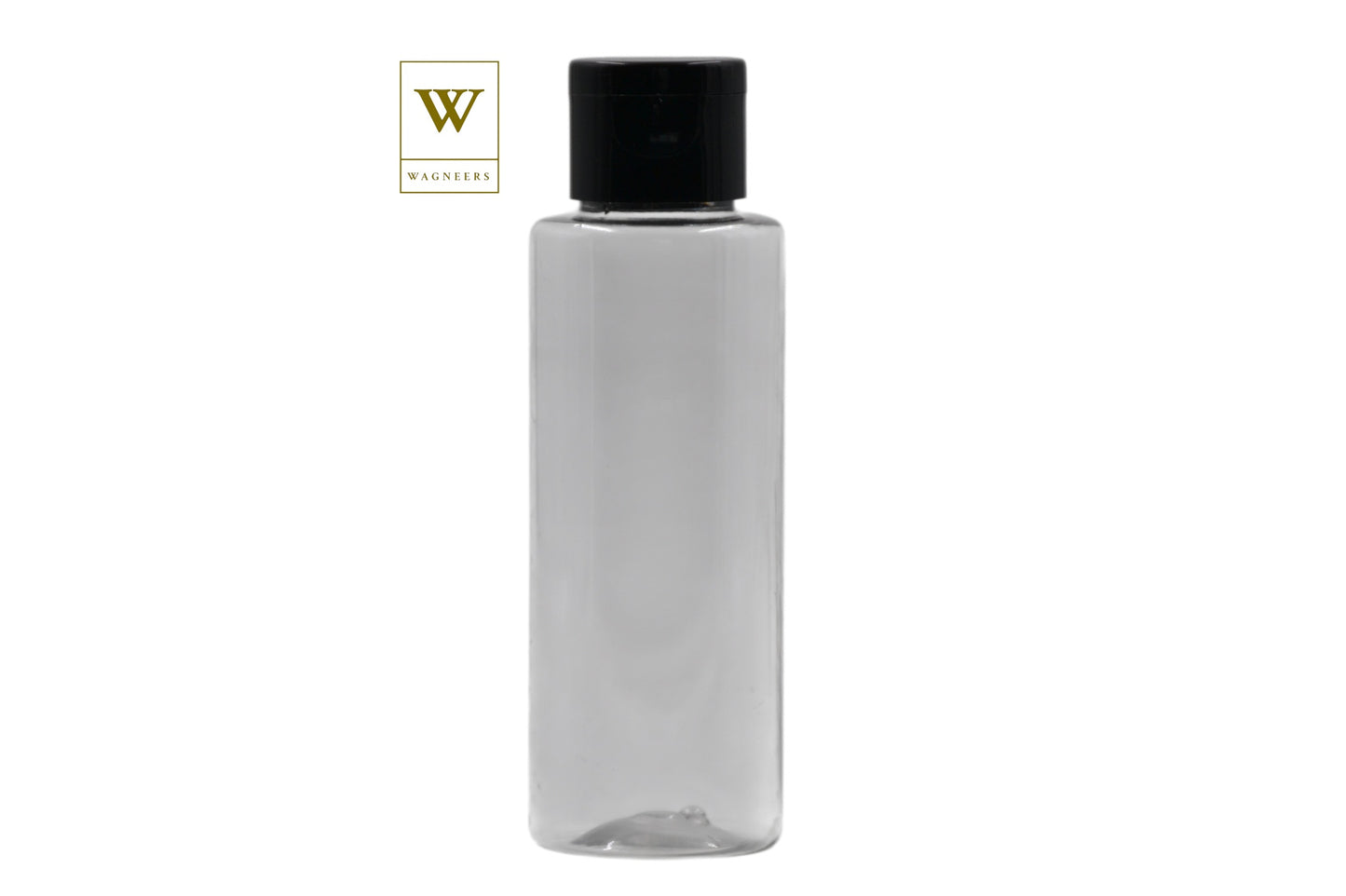 Clear Packaging Bottle/Black Flip Cap[100pc]