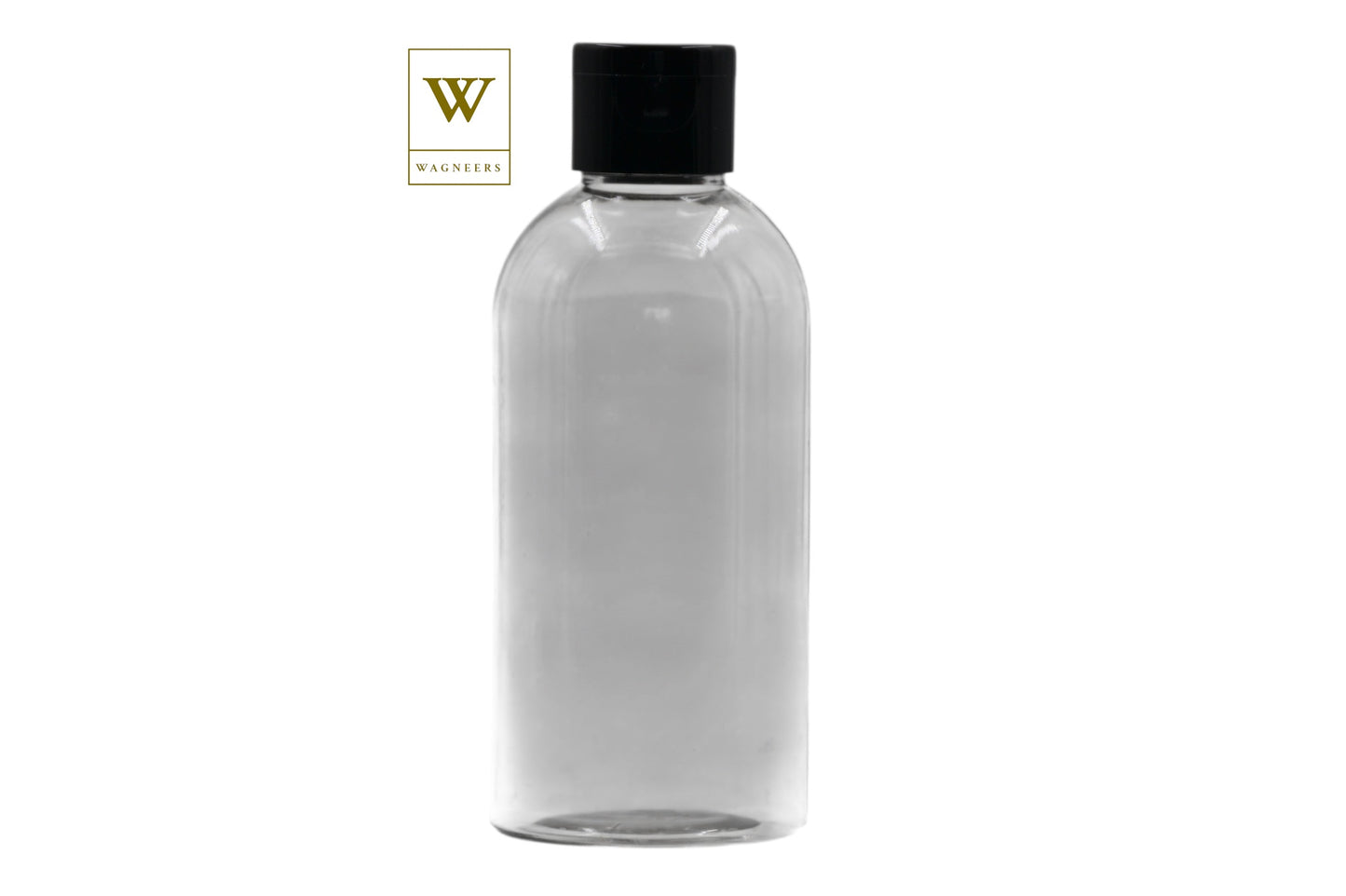 Clear Packaging Bottle/Black Flip Cap[100pc]