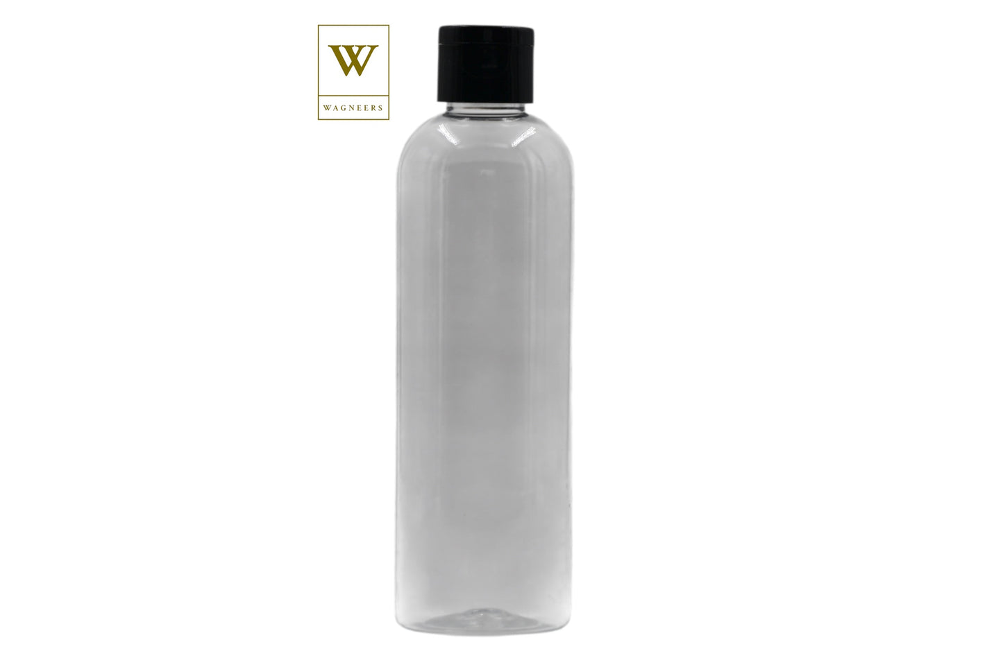 Clear Packaging Bottle/Black Flip Cap[100pc]