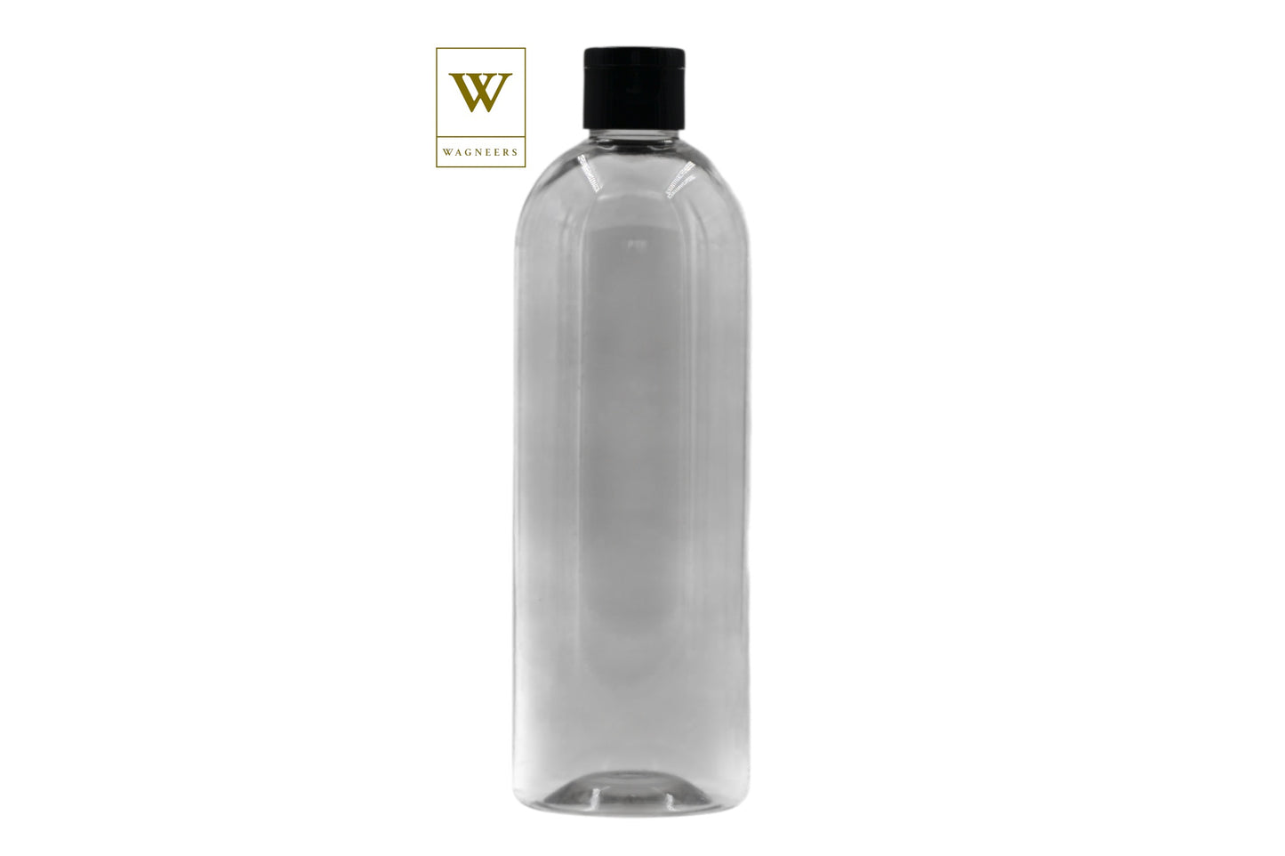 Clear Packaging Bottle/Black Flip Cap[100pc]