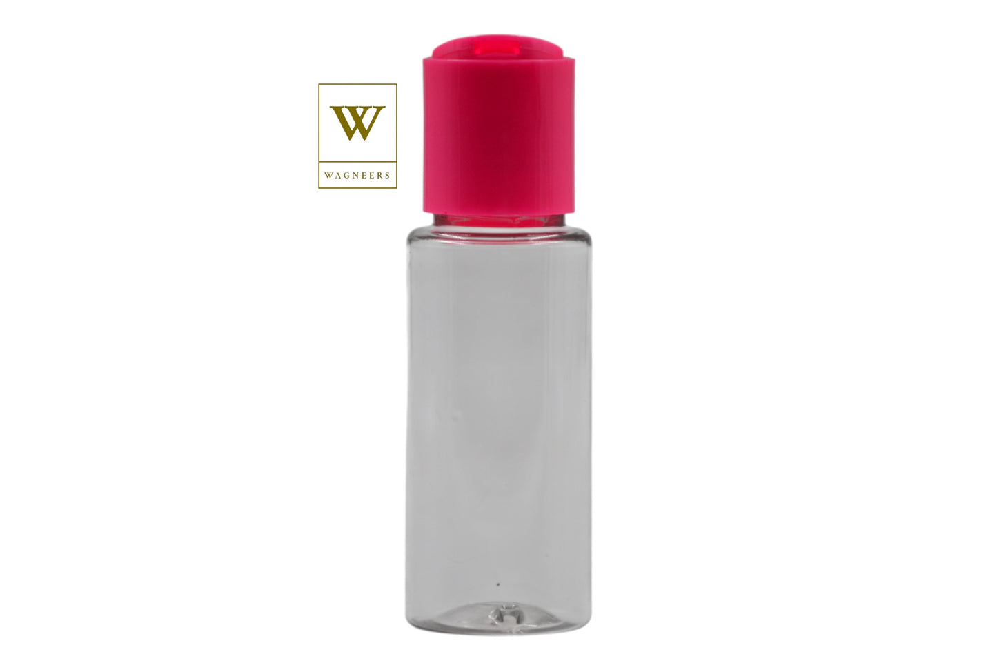 Clear Packaging Bottle /Pink Disc Top[100pc]