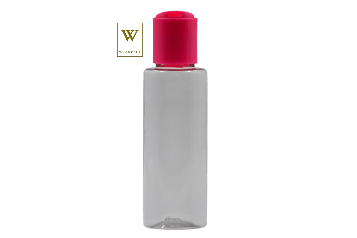 Clear Packaging Bottle /Pink Disc Top[100pc]