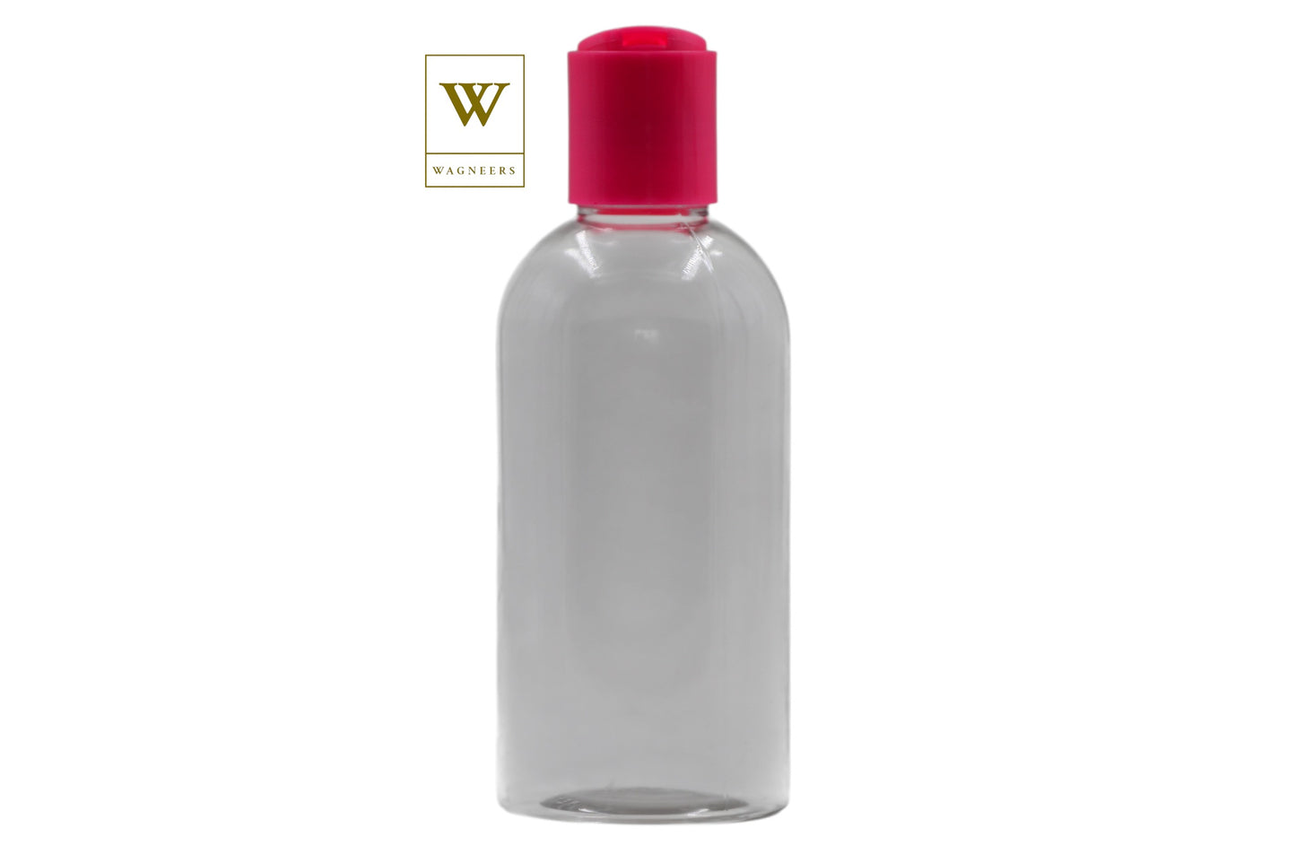 Clear Packaging Bottle /Pink Disc Top[100pc]