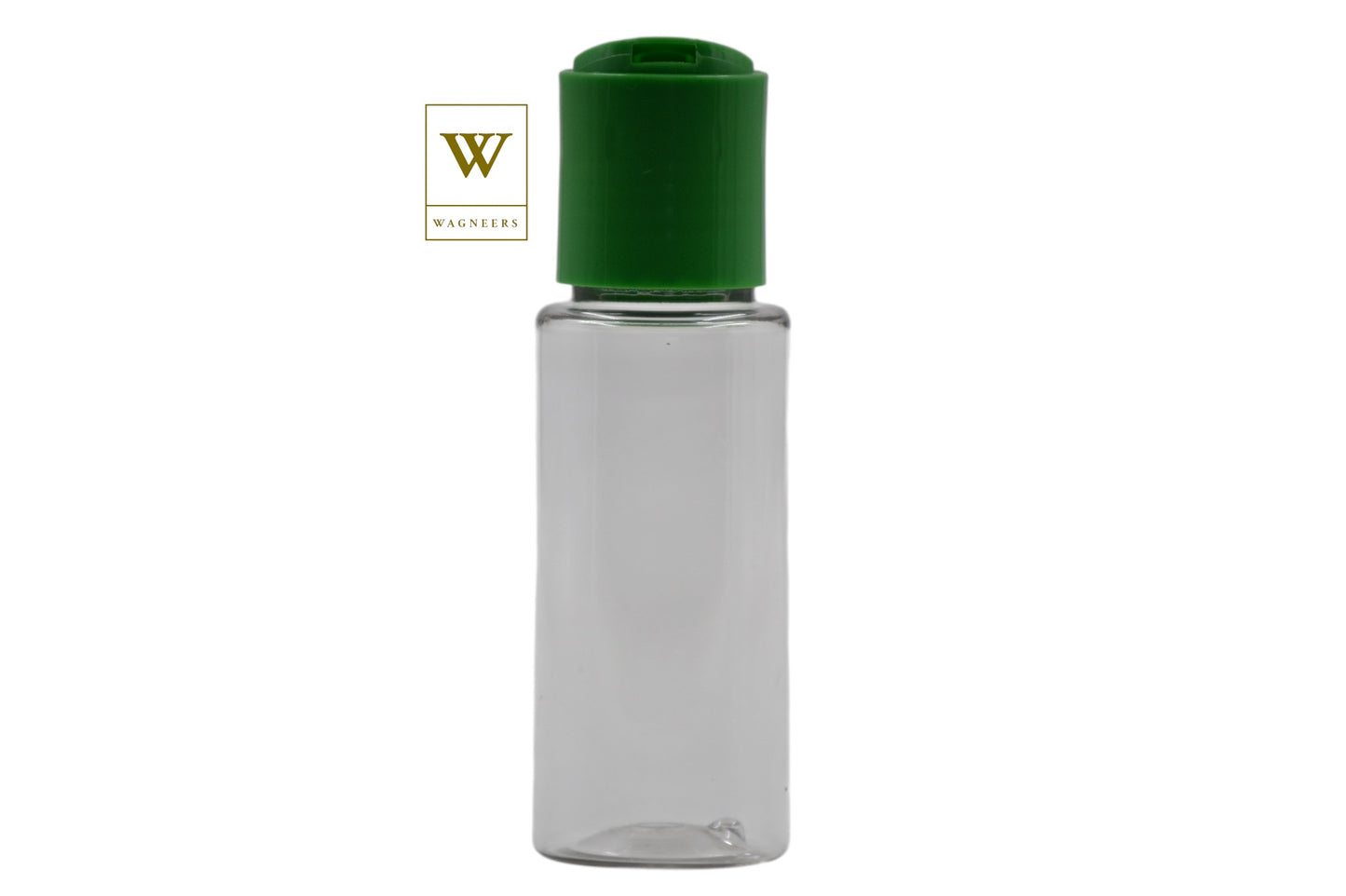 Clear Packaging Bottle /Green Disc Top[100pc]