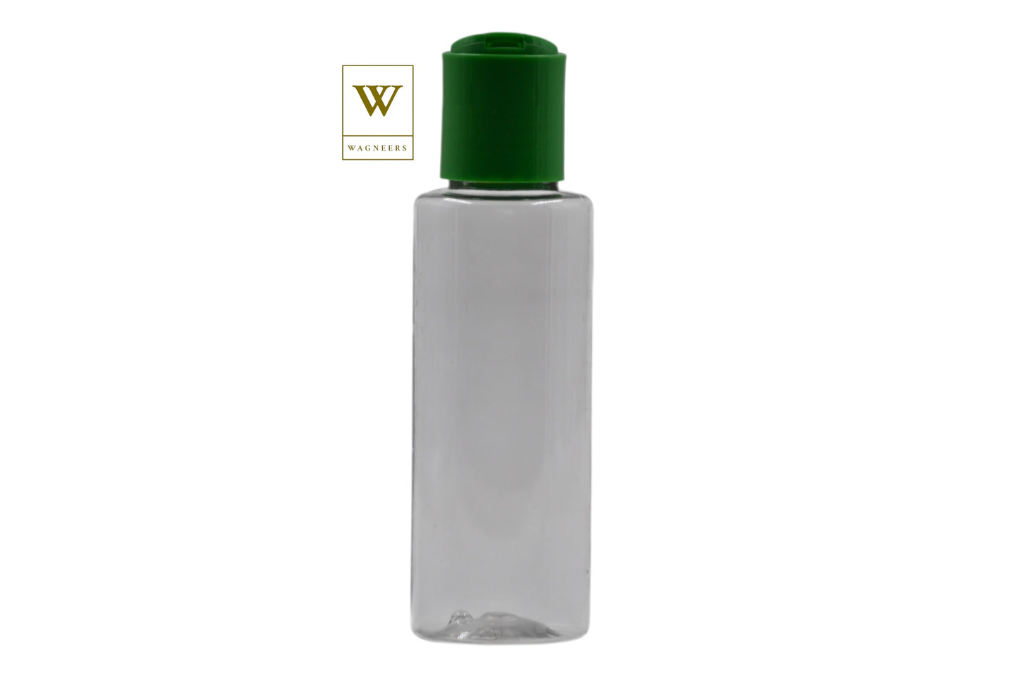 Clear Packaging Bottle /Green Disc Top[100pc]