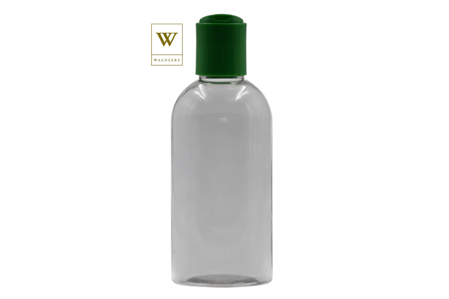 Clear Packaging Bottle /Green Disc Top[100pc]