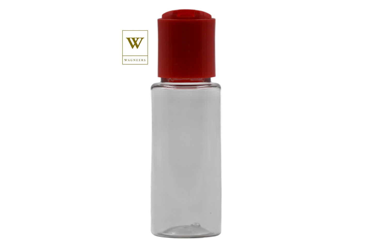 Clear Packaging Bottle /Red Disc Top[100pc]