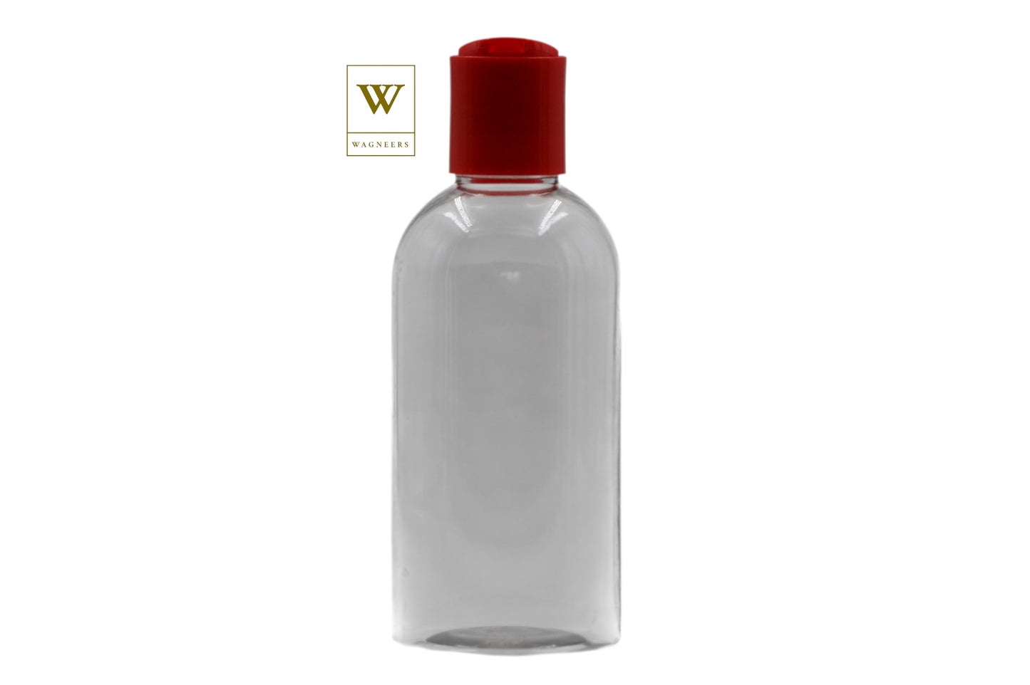 Clear Packaging Bottle /Red Disc Top[100pc]