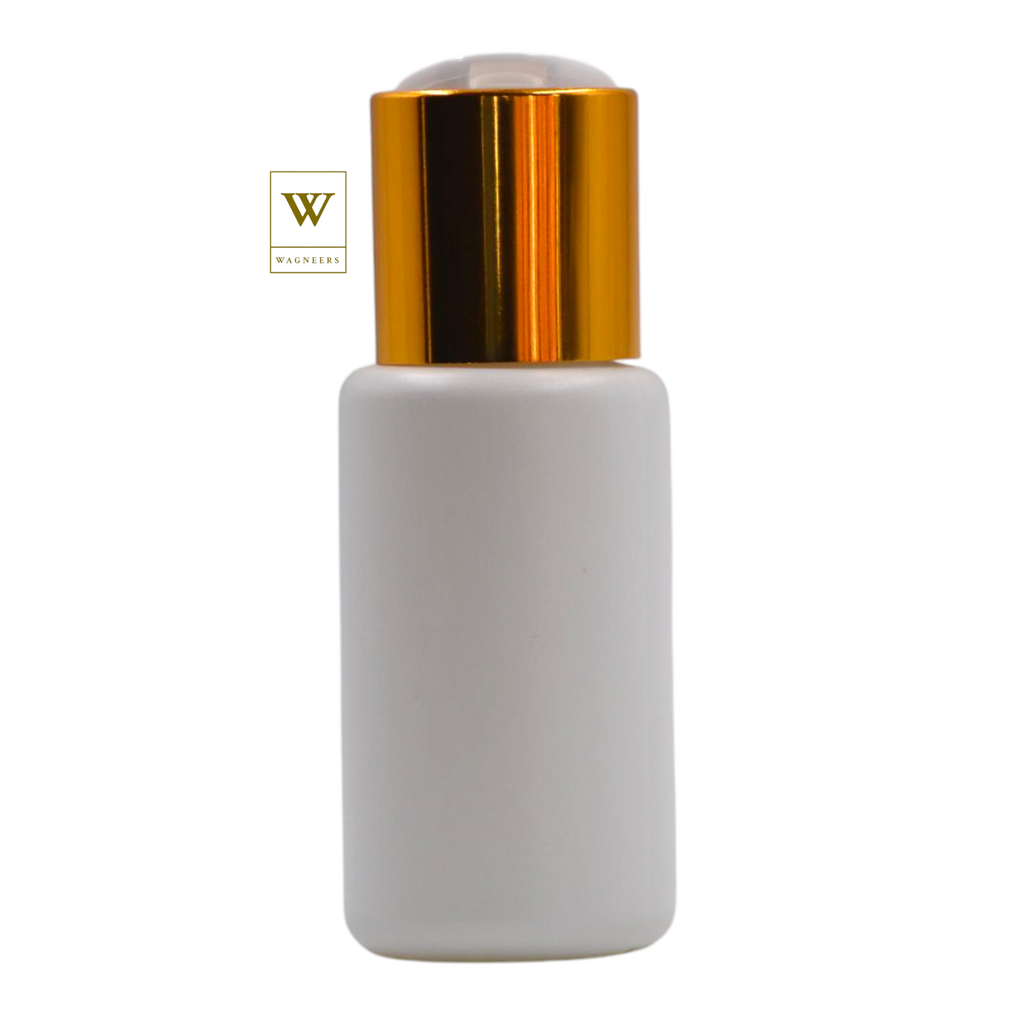 White Packaging Bottle/White & Gold Disc Top[100pc]