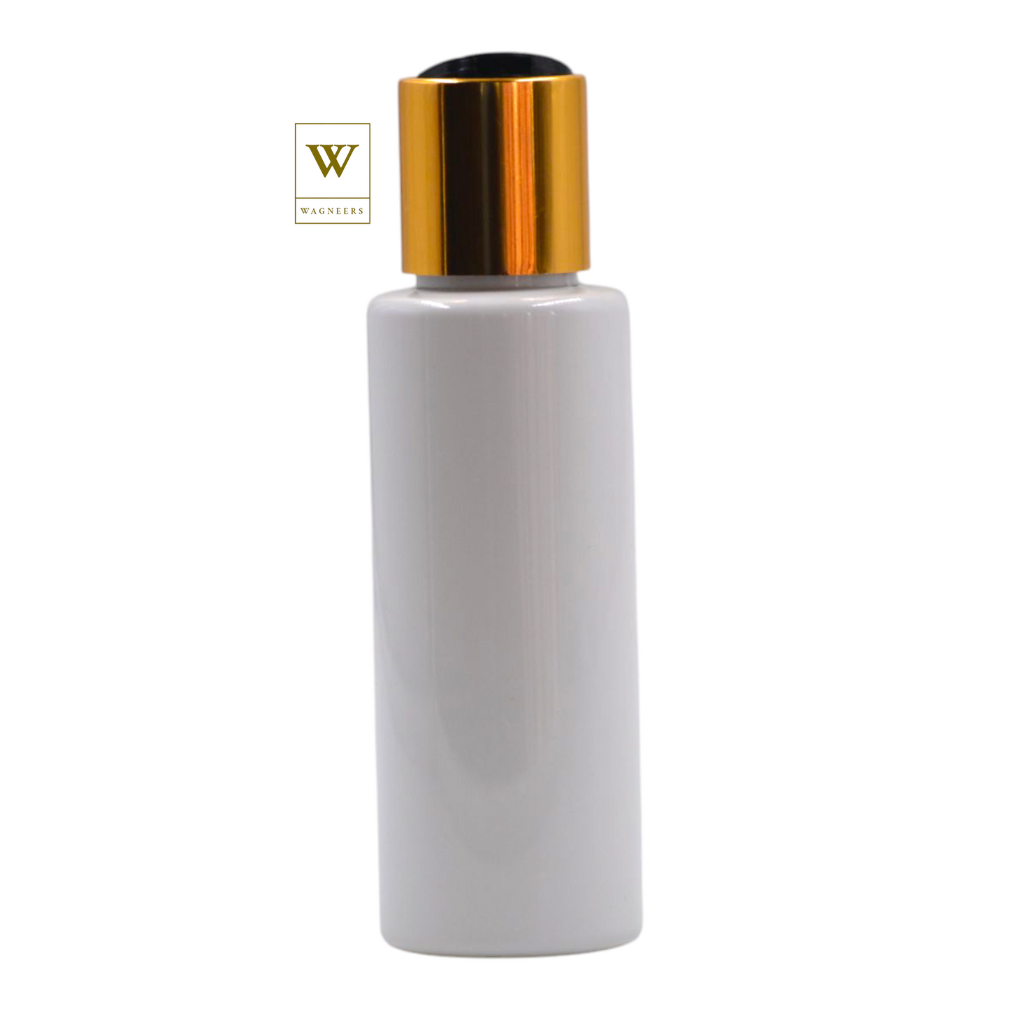 White Packaging Bottle/Black & Gold Disc Top[100pc]